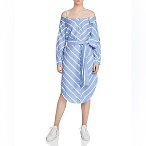 MAJE Rulylle Striped Off-the-shoulder